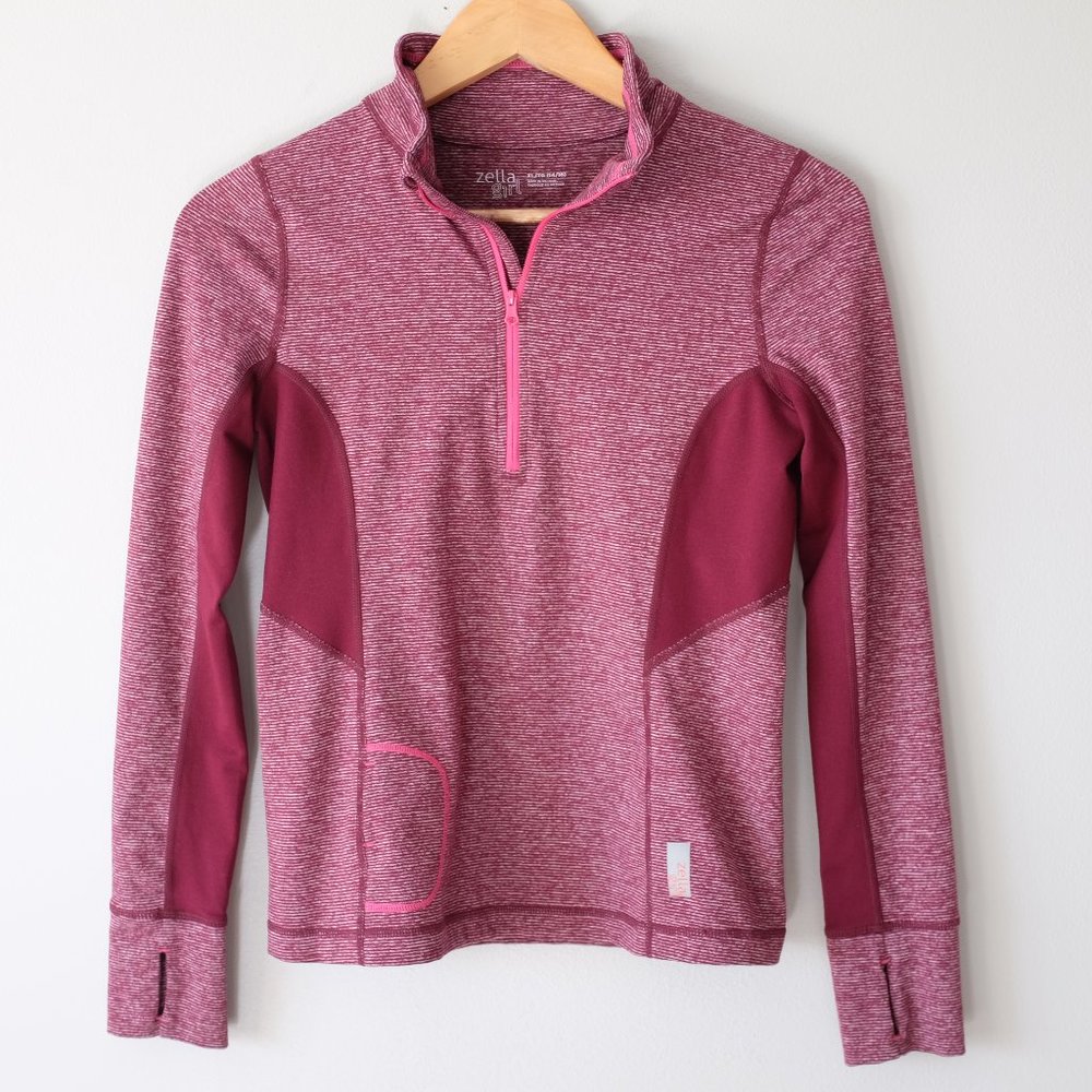 Zella Girls Long Sleeve Quarter Zip Shirt